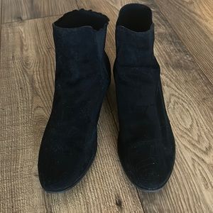 ALDO Black Suede short boots. Size 7 1/2.